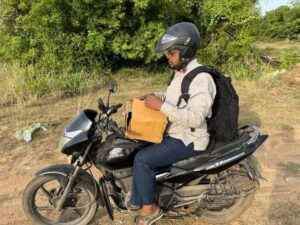 Delivering Bibles to villages